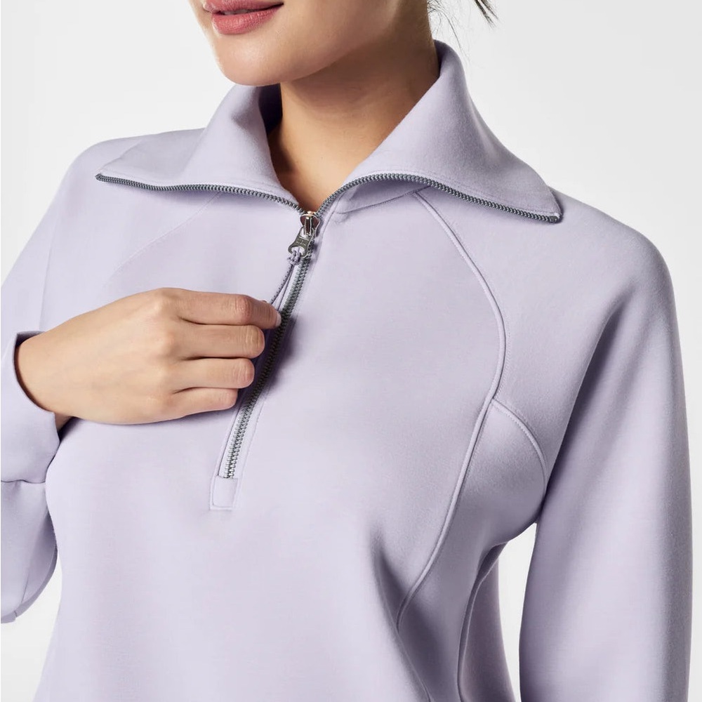 SPANX AirEssentials Half Zip - Violet Air - Size Small
